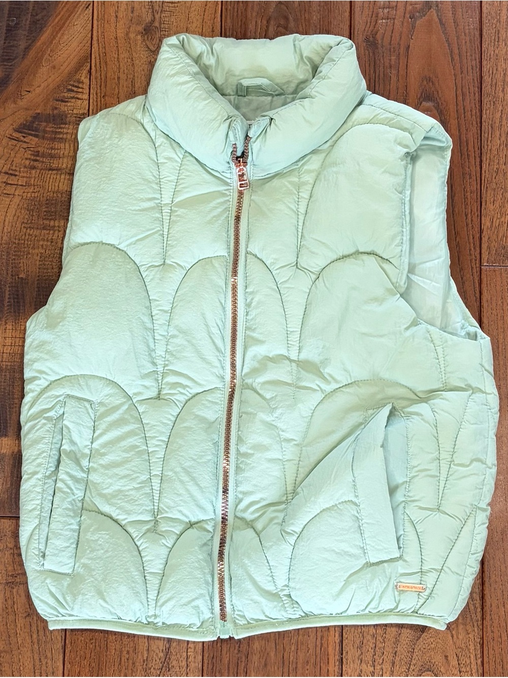 Tahari Light Mint Quilted Puffer Vest
